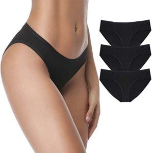 3 Pack Cotton Women Underwear Comfort Breathable Bikini Panties